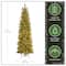 9 ft. Pre-Lit Carolina Pine Slim Artificial Christmas Tree with Flocked Pine Cones, Clear Lights
